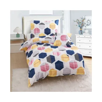 Lenjerie de pat din microsatin pentru pat de o persoana cu 3 piese 140x200 cm Amelie - My House imagine