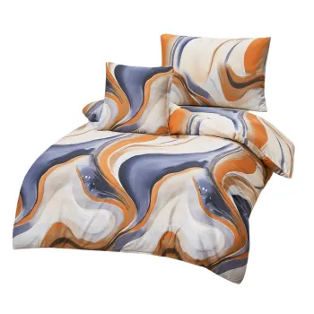 Lenjerie de pat din microsatin pentru pat de o persoana cu 3 piese 140x200 cm Gonzalo - My House imagine