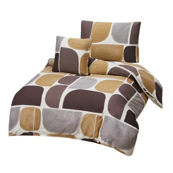 Lenjerie de pat din microsatin pentru pat de o persoana cu 3 piese 140x200 cm Pablo - My House imagine