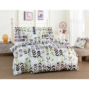 Lenjerie de pat din microsatin pentru pat de o persoana cu 6 piese 140x200 cm Madison - JAHU collections imagine