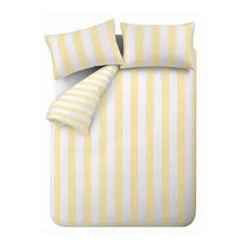 Lenjerie de pat galbenApentru pat dublu cu 3 piese 200x200 cm Cove Stripe aEURCatherine Lansfield imagine