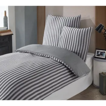 Lenjerie de pat gri antracit pentru pat de o persoana 140x200 cm Road Potlu - Mijolnir imagine