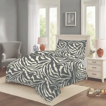 Lenjerie de pat gri/bej din bumbac pentru pat de o persoana 140x200 cm Dorota - Cotton House imagine