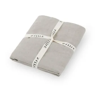 Lenjerie de pat gri deschis/taupe din in pentru pat dublu 200x200 cm Natural - Native Natural imagine