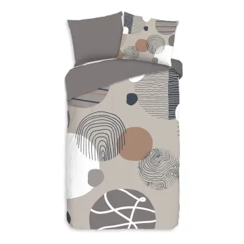 Lenjerie de pat gri din bumbac pentru pat de o persoana/extinsa 140x220 cm Hendrik - Good Morning imagine