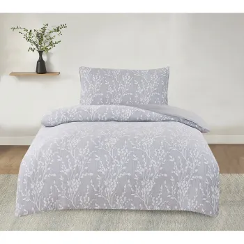 Lenjerie de pat gri din jacquard pentru pat de o persoana 140x200 cm Boston - My House imagine