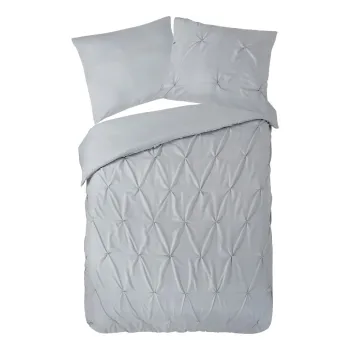 Lenjerie de pat gri din microfibra pentru pat de o persoana/extinsa 140x220 cm Pure Elegance - Good Morning imagine