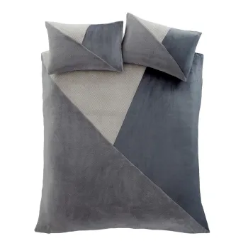 Lenjerie de pat gri din microplus pentru pat dublu 200x200 cm Cosy - Catherine Lansfield imagine