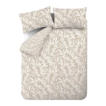 Lenjerie de pat maro deschis pentru pat de o persoana 135x200 cm Sorrel Leaves - Catherine Lansfield imagine