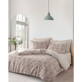 Lenjerie de pat maro deschis pentru pat dublu 200x200 cm - Mijolnir imagine