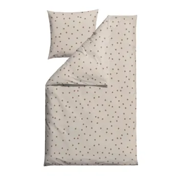 Lenjerie de pat maro din bumbac satinat pentru pat de o persoana 140x200 cm Solaris - Sodahl imagine