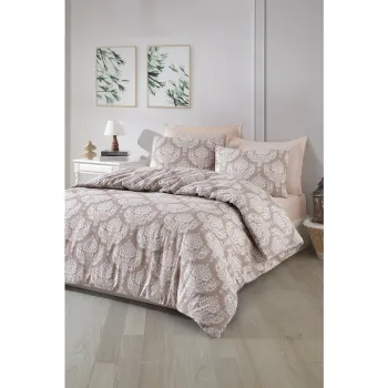 Lenjerie de pat maro pentru pat dublu 200x200 cm Post - Mijolnir imagine