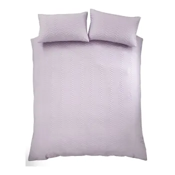 Lenjerie de pat mov lavanda pentru pat dublu 200x200 cm Heatset Wave - Catherine Lansfield imagine
