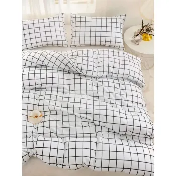 Lenjerie de pat neagra pentru pat de o persoana 200x140 cm Pled - Mijolnir imagine