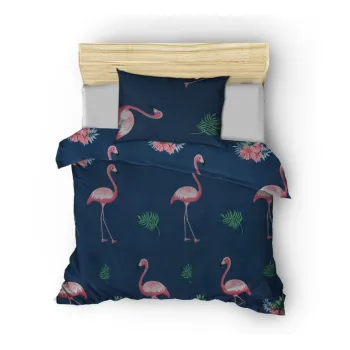 Lenjerie de pat pentru copii albastru-inchis/roz pentru pat de o persoana 140x200 cm Big Filamin - Mijolnir imagine