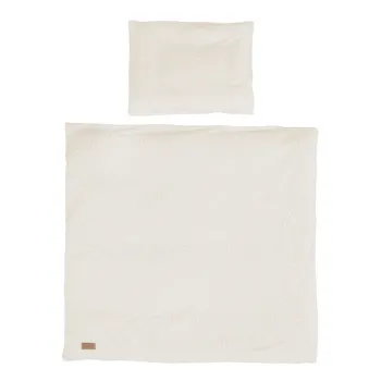 Lenjerie de pat pentru copii crem pentru patut 80x80 cm Seashells - Roba imagine