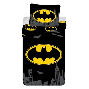 Lenjerie de pat pentru copii din bumbac pentru pat de o persoana 140x200 cm Batman 