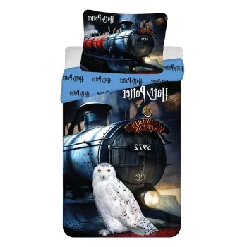 Lenjerie de pat pentru copii din bumbac pentru pat de o persoana 140x200 cm Harry Potter 