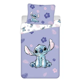 Lenjerie de pat pentru copii din bumbac pentru pat de o persoana 140x200 cm Lilo and Stitch - Jerry Fabrics imagine