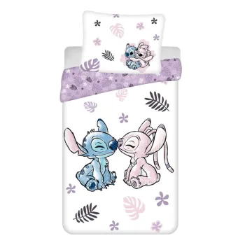 Lenjerie de pat pentru copii din bumbac pentru pat de o persoana 140x200 cm Lilo and Stitch - Jerry Fabrics imagine