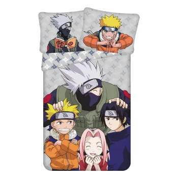 Lenjerie de pat pentru copii din bumbac pentru pat de o persoana 140x200 cm Naruto 