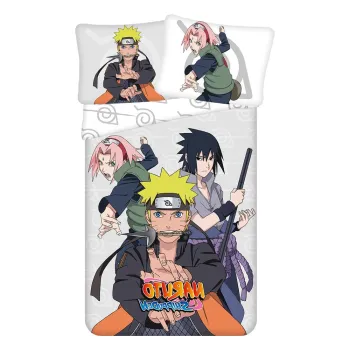 Lenjerie de pat pentru copii din bumbac pentru pat de o persoana 140x200 cm Naruto - Jerry Fabrics imagine