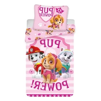 Lenjerie de pat pentru copii din bumbac pentru pat de o persoana 140x200 cm Paw Patrol - Jerry Fabrics imagine