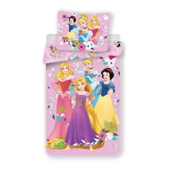 Lenjerie de pat pentru copii din bumbac pentru pat de o persoana 140x200 cm Princess - Jerry Fabrics imagine