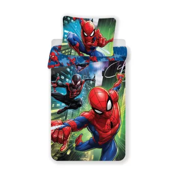 Lenjerie de pat pentru copii din bumbac pentru pat de o persoana 140x200 cm Spider-man - Jerry Fabrics imagine