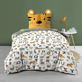 Lenjerie de pat pentru copii din bumbac pentru pat de o persoana 140x200 cm Tigry - douceur d'interieur imagine