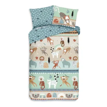 Lenjerie de pat pentru copii din bumbac pentru pat de o persoana/extinsa 140x220 cm Play - Good Morning imagine