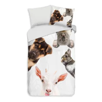 Lenjerie de pat pentru copii din bumbac pentru pat de o persoana/extinsa 140x220 cm Semmie - Good Morning imagine