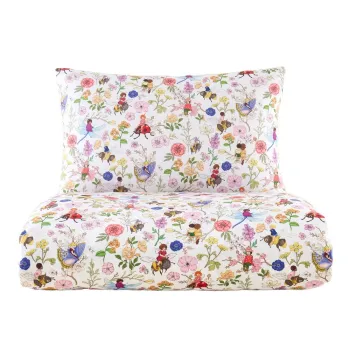 Lenjerie de pat pentru copii din bumbac pentru pat dublu cu 3 piese 200x200 cm Garden Friends aEURBelle & Boo imagine