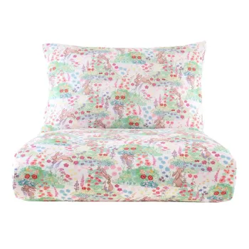 Lenjerie de pat pentru copii din bumbac pentru pat dublu cu 3 piese 200x200 cm Meadow Bunnies aEURBelle & Boo imagine