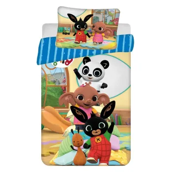 Lenjerie de pat pentru copii din bumbac pentru patut 100x135 cm Bing Bunny 