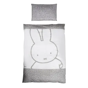Lenjerie de pat pentru copii din bumbac pentru patut 100x135 cm Miffy - Roba imagine
