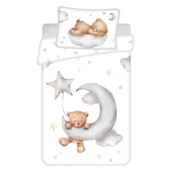 Lenjerie de pat pentru copii din bumbac pentru patut 100x135 cm Teddy 