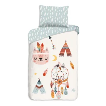 Lenjerie de pat pentru copii din flanela pentru pat de o persoana 140x200 cm Dreamy - Good Morning imagine