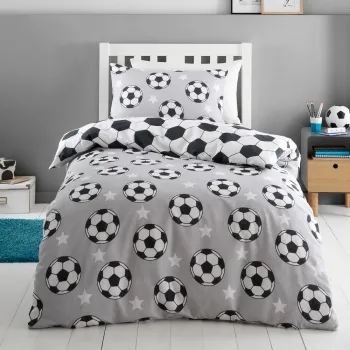 Lenjerie de pat pentru copii din flanela pentru patut 120x150 cm Football Stars - Catherine Lansfield imagine