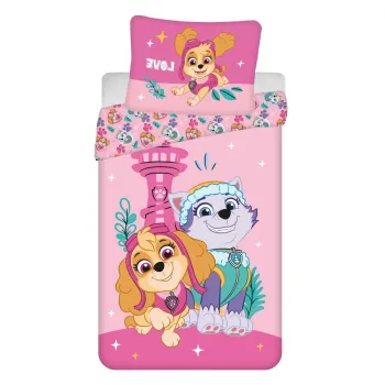 Lenjerie de pat pentru copii din microfibra pentru pat de o persoana 140x200 cm Paw Patrol - Jerry Fabrics imagine