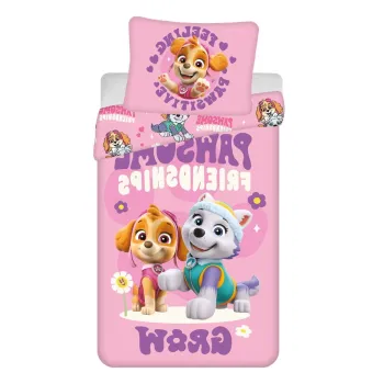 Lenjerie de pat pentru copii din microfibra pentru pat de o persoana 140x200 cm Paw Patrol - Jerry Fabrics imagine