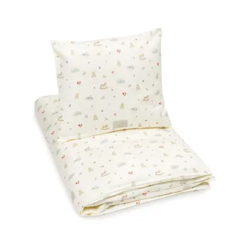 Lenjerie de pat pentru copii galben-deschis din bumbac organic pentru patut 100x140 cm Vintage Toys - Cam Cam Copenhagen imagine