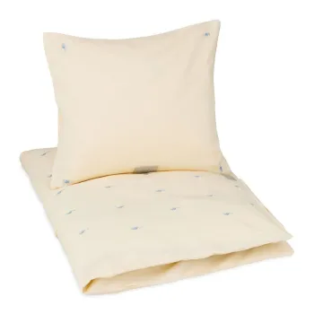 Lenjerie de pat pentru copii, galben-deschis din bumbac organic pentru patut 70x100 cm Sea Garden - Cam Cam Copenhagen imagine