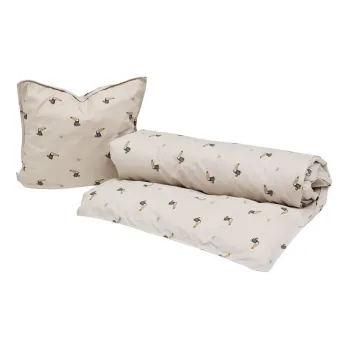 Lenjerie de pat pentru copii gri deschis din bumbac pentru patut 70x100 cm Toucan - OYOY Mini imagine