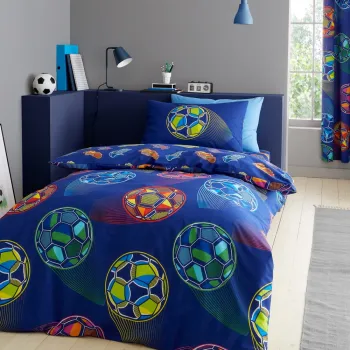 Lenjerie de pat pentru copii pentru pat de o persoana 135x200 cm Bright Football - Catherine Lansfield imagine