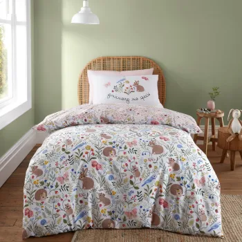 Lenjerie de pat pentru copii pentru pat de o persoana 135x200 cm Garden Animals - RHS imagine