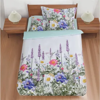 Lenjerie de pat pentru pat de o persoana cu 3 piese 140x200 cm Summer Meadow - My House imagine