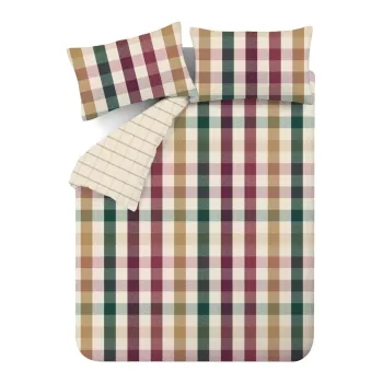 Lenjerie de pat pentru pat dublu 200x200 cm Autumn Check - Catherine Lansfield imagine