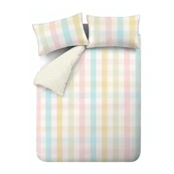 Lenjerie de pat pentru pat dublu/extinsa 230x220 cm Spring Check - Catherine Lansfield imagine