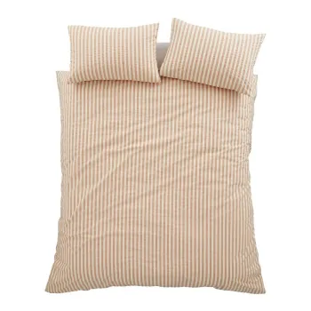 Lenjerie de pat portocalie pentru pat dublu cu 3 piese 200x200 cm Cotton Rich Woven Stripe aEURPineapple Elephant imagine